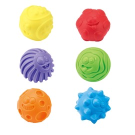 Ai-Fun 6 Pack Sensory Balls for Toddlers, Sensory Baby Toys, Infant Texture Balls Squeeze Sensory Toys Soft Multi Ball Set Gifts with Bright Color Textured