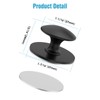 MeBantoo 5 Pack Black Self-Adhesive Cabinet Knobs, Self-Stick Hardware Kitchen
