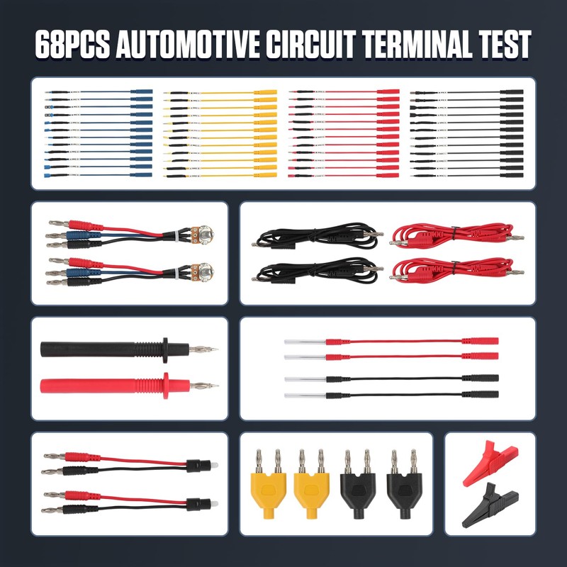LUTIFIX 68PCS Automotive Circuit Test Leads Kit,Multimeter Terminal Test Leads