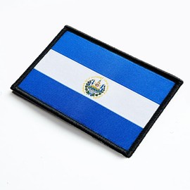 Stidsds - Paquete de 2 parches de la bandera Salvador, parches bordados, banderas El Salvador, parches tácticos militares cierre para ropa, sombrero, mochilas, decoraciones del