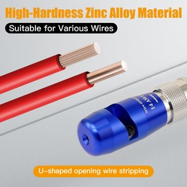 Wire Stripper for Drill, 14-12-10-8-6 AWG Gauge Wire Twister Tool for Drill, Electric Wire Stripper, Cable Quick Stripping and Twisting Tool Set with 50 PCS Wire Connectors Nuts