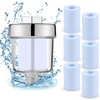 Shower Water Filter, Shower Filter with Two Interchangeable Filter Elements,