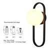 JEENKAE Mid Century Wall Light Matte Black Wall Sconces with