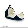Blue Velvet Jewelry Box for Double Ring Gift Packaging Premium