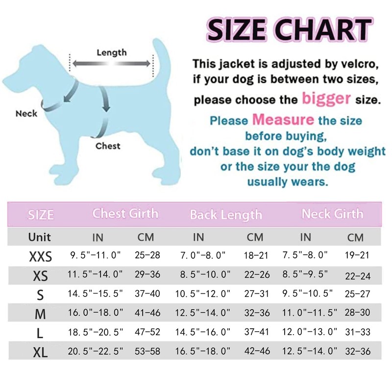 LeerKing Dog Coat with Hood for Small Dogs and Pets,