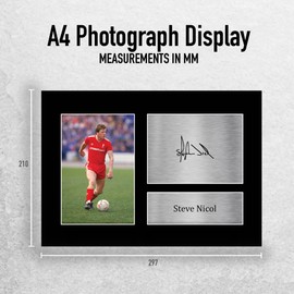 HWC Trading A4 Steve Nicol Liverpool Gifts Printed Signed Autograph Picture for Football Fans and Supporters