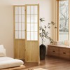 Room Divider, 66.9Inch Tall Japanese Shoji Style Folding Wood Screen