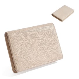 KEKVE 1st Layer Cowhide Leather Women's Business Card Holder, Unisex, Business Card Holder, Multi-functional, Thin, Easy to Take Out, Business Card Case, Large Capacity, Holds 50 Cards, Great for Men