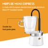 MVPLUE-Mini Express Swiss Single Tube Moka Pot Aluminum Ivory white，Moka