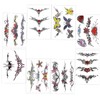 Baluue Waterproof Scar Cover Realistic Temporary Butterfly Flower Stickers for