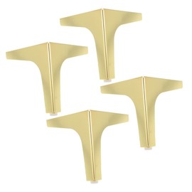 Operitacx 4 Stück Stützbeine Für Möbel Tischbeinerhöhung Pflicht Kleine Möbelbeine Modern Kommode Beine Möbelfüße Verstellbare Füße Für Möbel Kabinettsbeine Steigleitung Schwer Eisen Golden