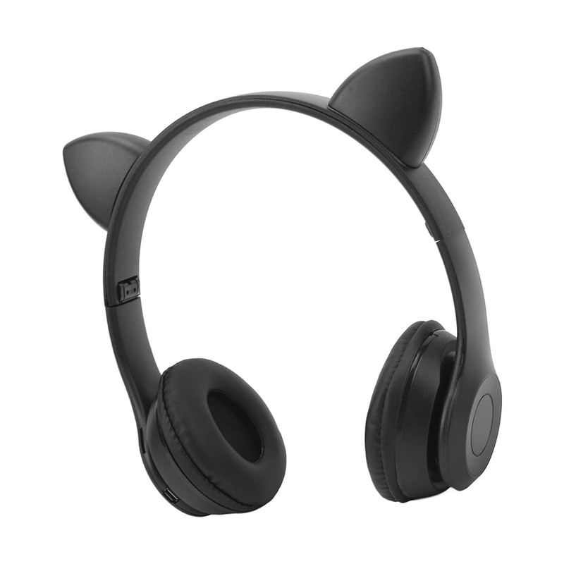 P47M Wireless Headphone Cute Cartoon Cat Ear LED Light 400mAh