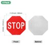 M METERXITY 4-Pack Stop Sign 12x12 Inch Aluminum Reflective Street