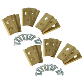 vhbw 18x Ersatz-Messer kompatibel mit Worx Landroid WA0190, WA0176, S WR130E Rasenmäher - Ersatzklinge Gold, Stahl (Titanbeschichtung)