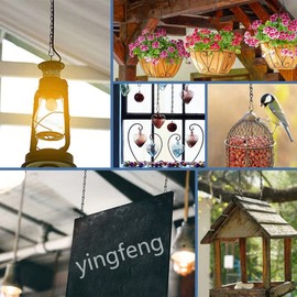 YINGFENG 10 Pack 9.5 Inch Black Hanging Chains, Garden Plant Hangers for Hanging Bird Feeders, Billboards, Chalkboards, Basket, Planters, Lanterns, Wind Chimes and Decorative Ornaments Etc | YINGFENG