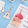 Vesaneae Pack of 2 Boho Rainbow Key Chains, Pom Pom