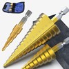 Eastrise Step Drill Bit Set,High Speed Steel,Cone Drill Bits Hole