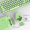 MOFII Wireless Keyboard and Mouse Combo, 2.4GHz RF, Green Colorful,