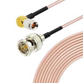 rfstreet HD SDI Cable, Blackmagic BNC Cable, DIN 1.0/2.3 (Right-Angle) to BNC Male Cable, 11.8 inches (30 cm), BMCC/BMPCC, Video Assist, 4K Transmission, HyperDeck Kamera Compatible