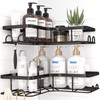 Sakugi Corner Shower Caddy - 2 Pack, Adhesive Shower Organizers,