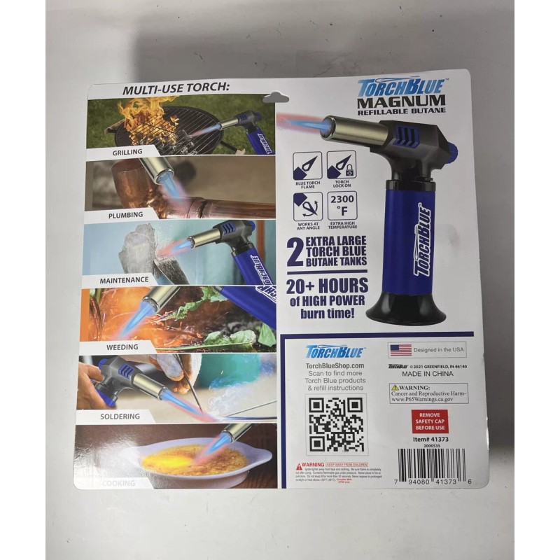 TorchBlue BlueLine XXL Butane Torch Mini 4 Inch Refillable 2300