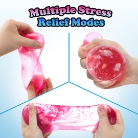 Aooess Fidget Toys Stress Cube for All Ages: 2 Pack Cube Squishies Anxiety Stress Relief, Ice Squishy Drop Malt Sugar Balls, Soft Sensory Calming Toys for Kids, Teens and Adults Party Favors, 2pcs