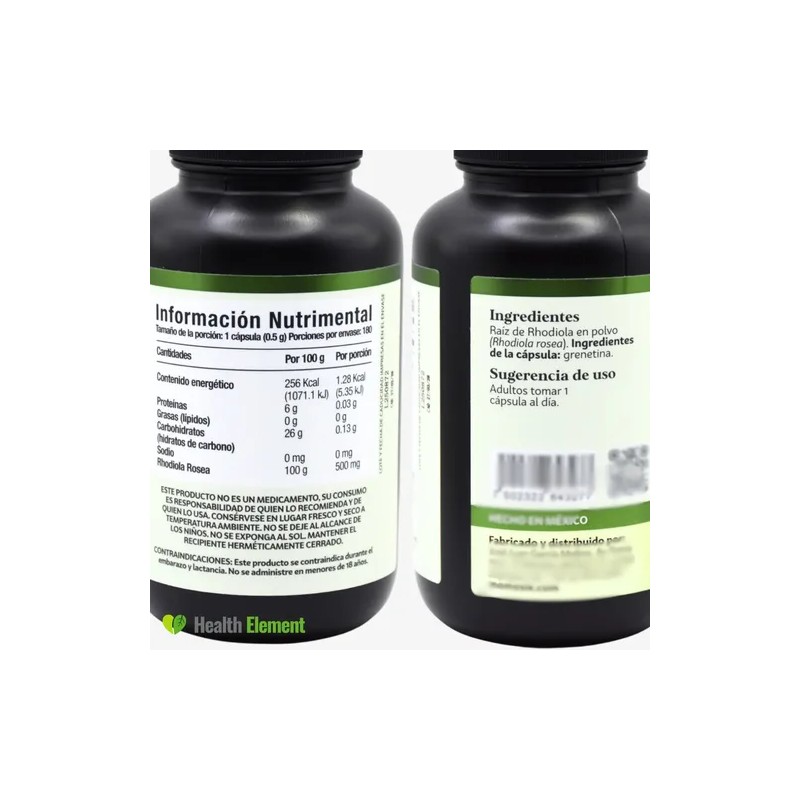 Rhodiola Rosea Premium Pura 180 Caps | Energía | Momosie