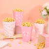 Sanixin 16 Pcs Pink Bow Popcorn Boxes Coquette Bowknot Popcorn