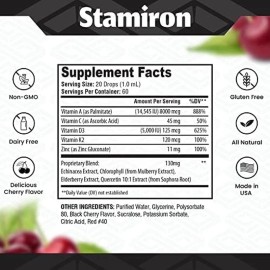 Zinc Quercetin Vitamin C D3 Liquid Immune Support with Vitamin a K2 Echinacea