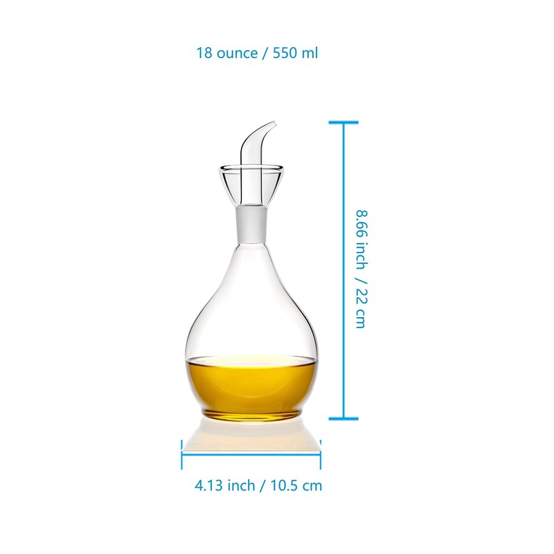 HAIZEEN 18ounce/ 550 ml Olive Oil Dispenser Oil Bottle Glass