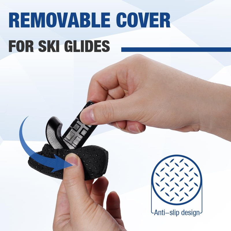 4 Pcs Walker Ski Glides with 4 Pcs Ski Glide