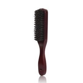 Boar Bristle Hair Brush With Hole for Afro, Wet, Curly, Dry and Damaged Hair - Smoothing and Shine Restoring Brush for Women and Men