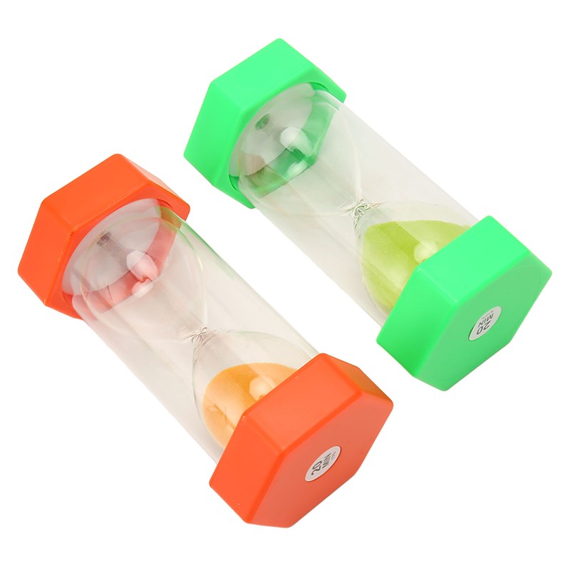 2Pcs Sand Timer 20 Minutes Hexagonal Shape Durable Plastic Widely