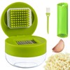 Garlic Press Stainless Steel, Garlic Mincer Tool with Storage Container,