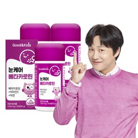 Good & Kids Children's Eye Care Beta-Carotene 90 Tablets, 3 Bottles (9-Month Supply), Contains Vitamin C and Zinc, Blueberry Flavor / 굿앤키즈 어린이 눈케어 베타카로틴 90정 3병(9개월분) 비타민C 아연 함유 블루베리맛