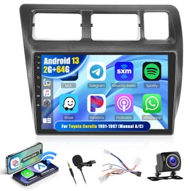 Realdio Android Car Stereo for Toyota Corolla 1991 1992 1993 1994 1995 1996 1997 (Manual A/C + LHD) with CarPlay Android Auto 26UI 2GB+64GB