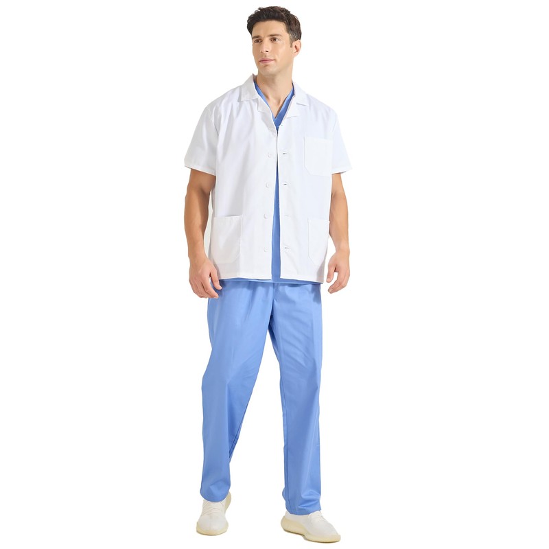 MISEMIYA - White LAB Coat Unisex - Doctors Coat -