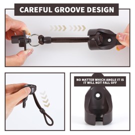 [Enmpnornb] Roller Shade Hardware coolaroo Replacement Parts Bungee Cords with Balls (Browm, 2 Set Bungee kit+end Cap)