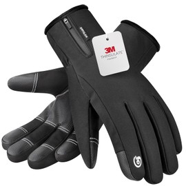 Guantes de invierno para hombres y mujeres hechos con aislamiento 3M premium, guantes impermeables para nieve con 10 dedos de visualización táctil y tela de 5 capas, guantes térmicos resistentes al viento para clima frío