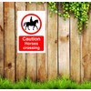 Safety First Display LTD Caution horses crossing sign - 1.2mm