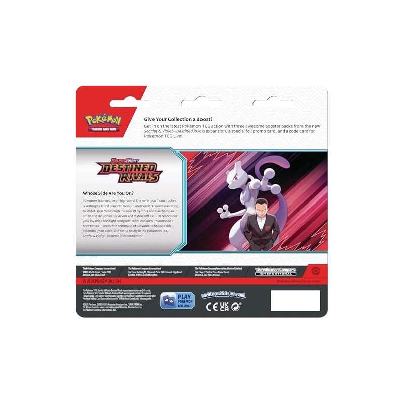 Pokemon TCG Scarlet & Violet Destined Rivals Three Booster Blister