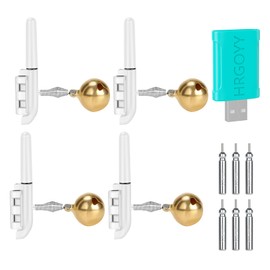 HRGOYY 4pcs Fishing Alarm Bell, Night Light Glow Stick Fishing, Waterproof Light Sticks with Buckle, LED Bite Alarm Rod Tip, Night Fishing Bite Alarm for Fishing Rod (Upgrade Version)