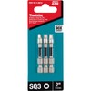 Makita E-00810 Impact XPS™ #3 Square 2" Power Bit, 3/pk
