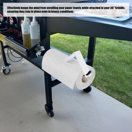 Zynoro Paper Towel Prevention Retainer Compatible with Blackstone Griddle 36",Paper Towel Wind Guard,Necessary Accessory(White)