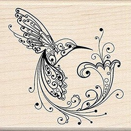 Inkadinkado Hummingbird Wood Stamp
