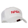 e4Hats.com NASA Logo Embroidered Patched Mesh Back Cap - White