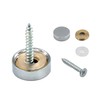 Boguish 4Pcs Mirror Screws, 16mm Caps Cover Nails Polished Stainless