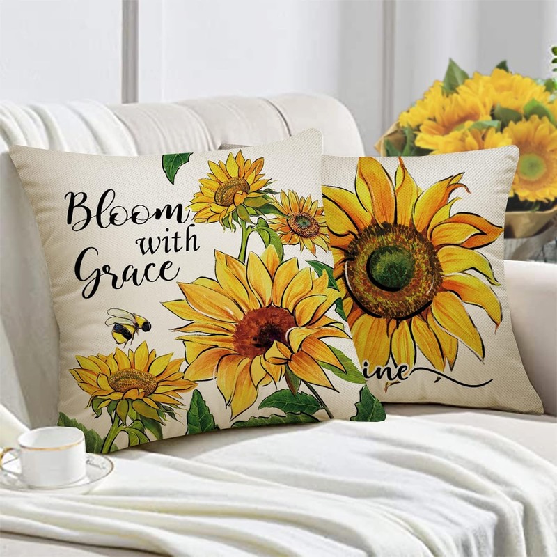 BAOKU Cushion Covers 45x45 cm Pillow Covers Spring Decorative Home