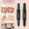 2-in-1 Contour and Highlighter Stick with Brush Kit - Smooth
