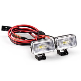 LICHIFIT 20 mm Rectangular Headlight Retro Simulation Galvanised Reflector Headlight for 1:8 1:10 RC Car